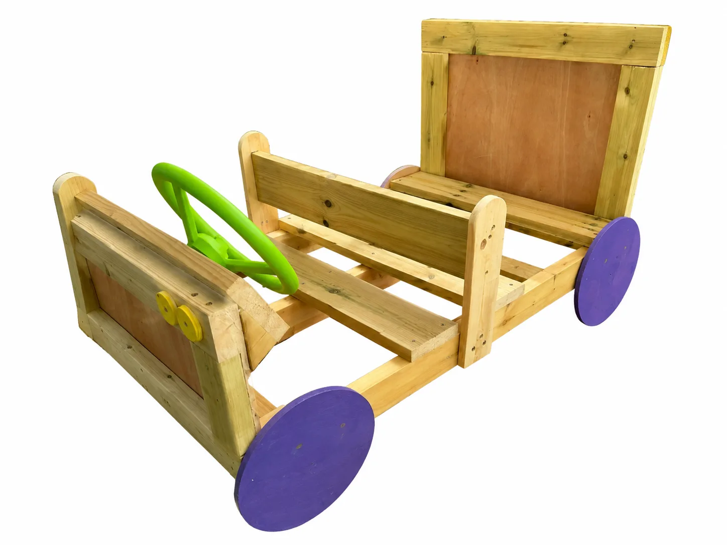מכונית משחק מעץ מלא מחוטא עמיד לחוץ